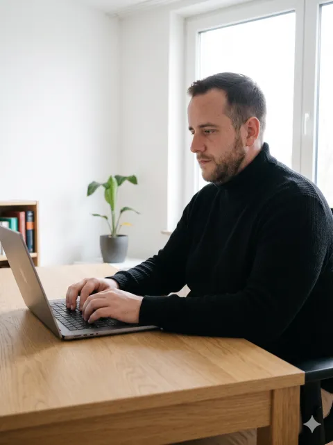 Oscar Gawlik bei der Arbeit